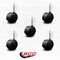 Service Caster 2'' Black Metal Hood Twin Wheel Caster Nylon Wheels 3/8 Thread Stem, 5PK SCC-TS02S50D-NYS-FB-381615-5 - alternate 3